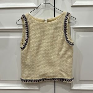 Chanel tweed top with open back size 38FR